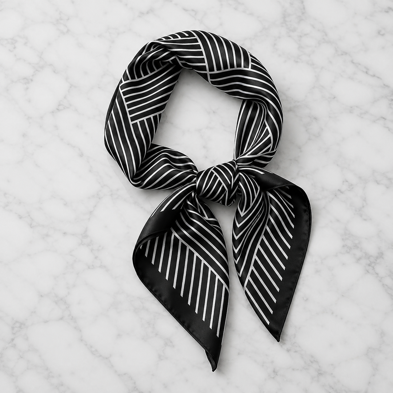 Zebra Black | 4 stk | Skjerf 70cm x 70cm