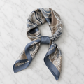 Amy Blue Beige | 4 stk | Skjerf 70cm x 70cm