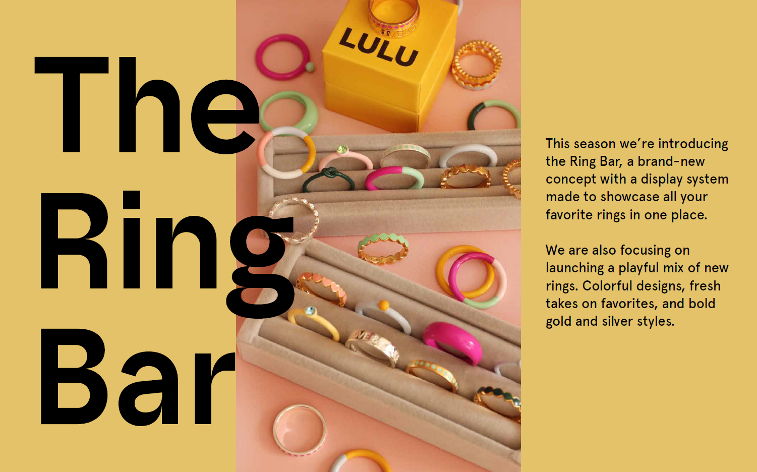 Startpakke LULU Copenhagen - The Candy Shop øredobber + Ring Bar + Armbånd + Halskjeder + Øredobber